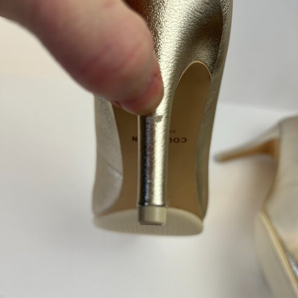 Cole Haan Shoes Gold Grand 360 Ambition Pumps Pointed Toe Stiletto - Picture 12 of 13